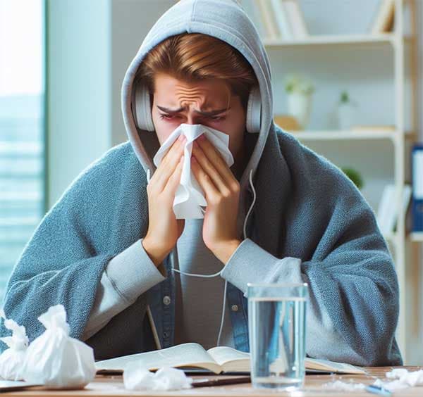 面對感冒時，只能等待免疫力戰勝病毒！